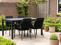 Tierra Outdoor Liv/La Fonte 160 cm Gartenmöbel-Set 5-teilig stapelbar
