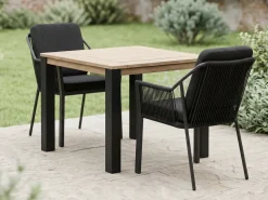 Tierra Outdoor Liv/ROUGH-S 90 cm Gartenmöbel-Set 3-teilig stapelbar