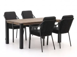 Tierra Outdoor Liv/ROUGH-S 160 cm Gartenmöbel-Set 5-teilig stapelbar