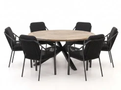 Tierra Outdoor Liv/ROUGH-Y ø 180 cm Gartenmöbel-Set 7-teilig stapelbar