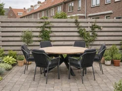 Tierra Outdoor Liv/ROUGH-Y ø 180 cm Gartenmöbel-Set 7-teilig stapelbar