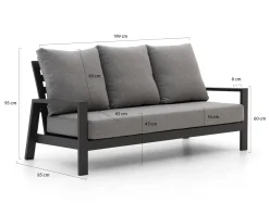Tierra Outdoor Musone Gartensofa 3-Sitzer 199 cm