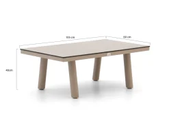 Tierra Outdoor Musone Loungetisch 105x60x39 cm