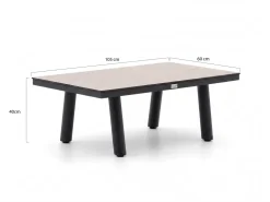 Tierra Outdoor Musone Loungetisch 105x60x40 cm