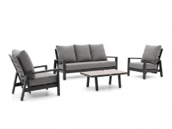 Tierra Outdoor Musone Sessel-Sofa Lounge-Set 4-teilig 5-Sitzer verstellbar
