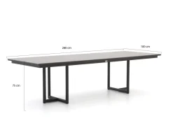 Tierra Outdoor Naro Gartentisch 280x100x75 cm