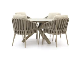 Tierra Outdoor Nuri/Orbital ø 120 cm Gartenmöbel-Set 5-teilig