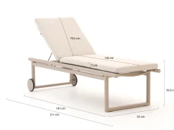 Tierra Outdoor Oasis Gartenliege mit Rad verstellbar