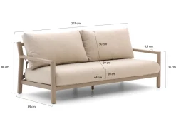 Tierra Outdoor Oasis Gartensofa 3-Sitzer 207 cm