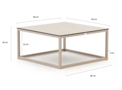 Tierra Outdoor Rio Loungetisch 80x80x40 cm