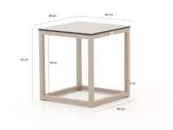 Tierra Outdoor Rio Loungetisch 40x40x45 cm
