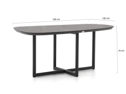 Tierra Outdoor Rivera 180 cm Gartenmöbel-Set 5-teilig