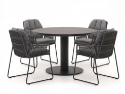 Tierra Outdoor Rivera/La Fonte ø 120 cm Gartenmöbel-Set 5-teilig