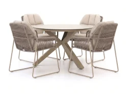 Tierra Outdoor Rivera/Orbital ø 120 cm Gartenmöbel-Set 5-teilig