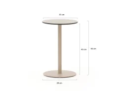Tierra Outdoor Solea Loungetisch ø 30 cm (h: 45,5 cm)