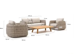 Tierra Outdoor Wakkanda Sessel-Sofa Lounge-Set 4-teilig