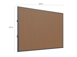WPC-Wand 360 cm für Cedrino Pergola 400/530x360x255 cm