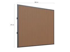 WPC-Wand 300 cm für Cedrino Pergola 300/400/600x300x255 cm