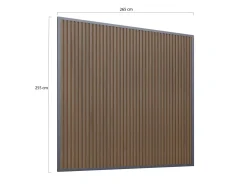 WPC-Wand 265 cm für Cedrino Pergola 530x360x255 cm