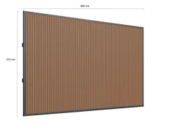 WPC-Wand 400 cm für Cedrino Pergola 400x300/400x360x255 cm