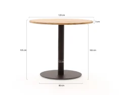 Zavelli Cuore Bartisch ø 120 cm (h:105 cm)