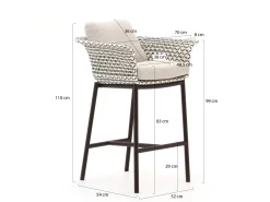 Zavelli Cuore ø 120cm barset 5-delig