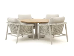 Zavelli Cuore ø 150 cm Low Dining Gartenmöbel-Set 5-teilig