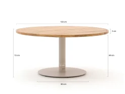 Zavelli Cuore ø 150 cm Low Dining Gartenmöbel-Set 5-teilig