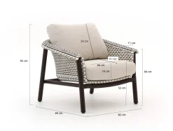 Zavelli Cuore ø 150 cm Low Dining Gartenmöbel-Set 5-teilig