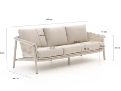 Zavelli Cuore Gartensofa 3-Sitzer 240 cm
