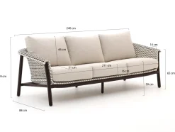 Zavelli Cuore Gartensofa 3-Sitzer 240 cm