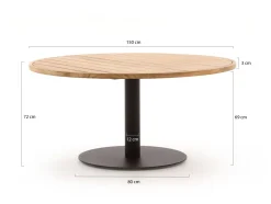 Zavelli Cuore Low Dining Gartentisch ø 150 cm