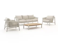 Zavelli Cuore Sessel-Sofa Lounge-Set 4-teilig 5-Sitzer