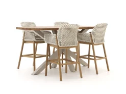 Zavelli Juntos/dänisch oval 220 cm Gartenbar-Set 7-teilig